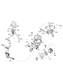 Pump parts for Bosch Dishwasher SHE43C02UC/40 from AppliancePartsPros.com