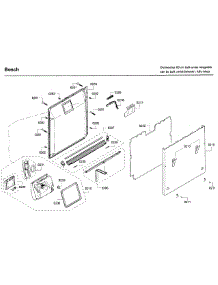 Door parts for Bosch Dishwasher SHV68TL3UC/02 from AppliancePartsPros.com