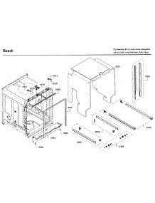 Frame Parts parts for Bosch Dishwasher SHV68TL3UC/02 from AppliancePartsPros.com