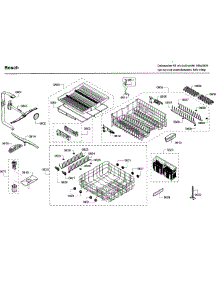 Rack parts for Bosch Dishwasher SHV68TL3UC/01 from AppliancePartsPros.com