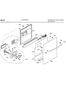 Door Asy parts for Bosch Dishwasher SHX43C05UC/35 from AppliancePartsPros.com