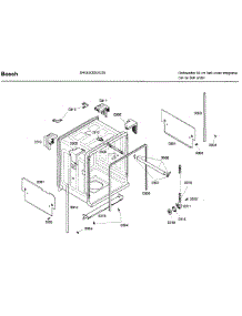 Frame & Cover parts for Bosch Dishwasher SHX43C05UC/35 from AppliancePartsPros.com