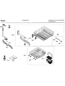 Rack Asy parts for Bosch Dishwasher SHX43C05UC/35 from AppliancePartsPros.com