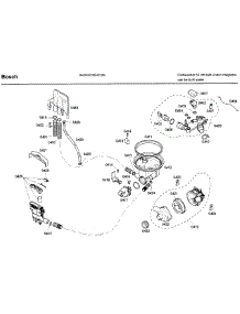 Pump parts for Bosch Dishwasher SHX43C05UC/26 from AppliancePartsPros.com