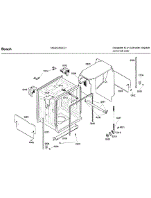 Frame & Cover parts for Bosch Dishwasher SHX43C05UC/21 from AppliancePartsPros.com
