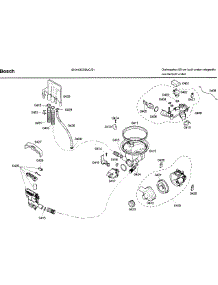 Pump parts for Bosch Dishwasher SHX43C05UC/21 from AppliancePartsPros.com