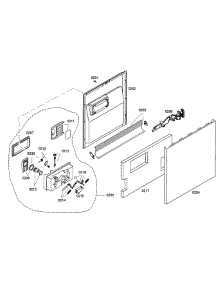 Door Assembly parts for Bosch Dishwasher SHE43C02UC/36 from AppliancePartsPros.com