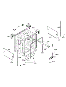 Cabinet parts for Bosch Dishwasher SHE43C02UC/36 from AppliancePartsPros.com