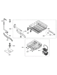 Baskets parts for Bosch Dishwasher SHE43C02UC/36 from AppliancePartsPros.com