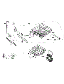 Baskets parts for Bosch Dishwasher SHE43C02UC/22 from AppliancePartsPros.com