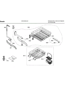 Rack Asy parts for Bosch Dishwasher SHX43C05UC/21 from AppliancePartsPros.com