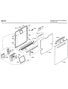 Door parts for Bosch Dishwasher SHP65TL5UC/09 from AppliancePartsPros.com