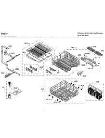 Rack parts for Bosch Dishwasher SHP65TL5UC/09 from AppliancePartsPros.com