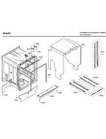 Frame parts for Bosch Dishwasher SHP68TL5UC/09 from AppliancePartsPros.com
