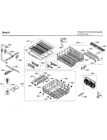 Rack parts for Bosch Dishwasher SHP68TL5UC/09 from AppliancePartsPros.com
