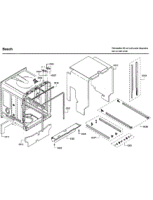 Cabinet parts for Bosch Dishwasher SHPM65W56N/01 from AppliancePartsPros.com