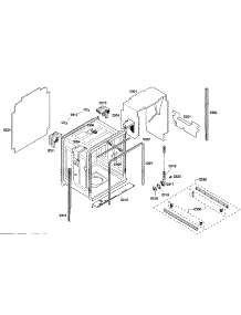 Cabinet parts for Bosch Dishwasher SHE55M15UC/59 from AppliancePartsPros.com