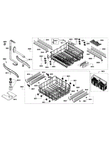 Racks Assembly parts for Bosch Dishwasher SHE55M15UC/59 from AppliancePartsPros.com