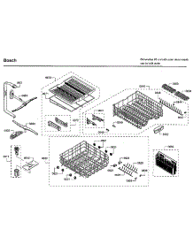 Rack Asy parts for Bosch Dishwasher SHSM63W55N/01 from AppliancePartsPros.com