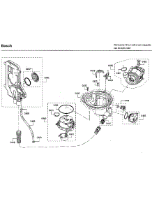 Pump parts for Bosch Dishwasher SHPM65W52N/01 from AppliancePartsPros.com