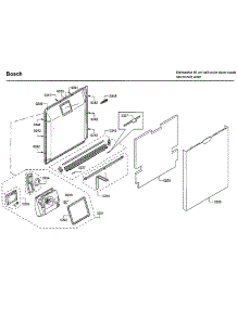 Door parts for Bosch Dishwasher SHSM63W52N/01 from AppliancePartsPros.com