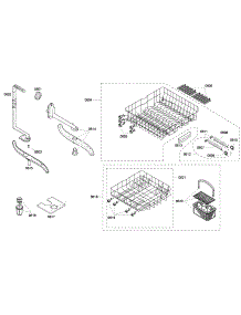 Baskets parts for Bosch Dishwasher SHE43F05UC/52 from AppliancePartsPros.com