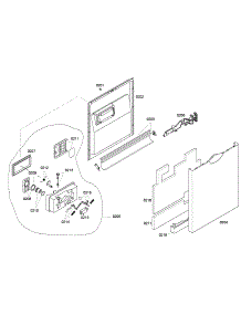 Door Assembly parts for Bosch Dishwasher SHE43F05UC/50 from AppliancePartsPros.com