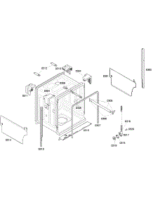 Cabinet parts for Bosch Dishwasher SHE43F05UC/50 from AppliancePartsPros.com
