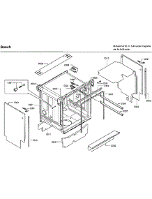 Cabinet parts for Bosch Dishwasher SHX7ER55UC/74 from AppliancePartsPros.com