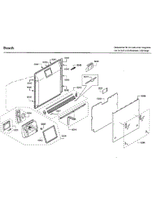 Door parts for Bosch Dishwasher SHVM63W53N/01 from AppliancePartsPros.com