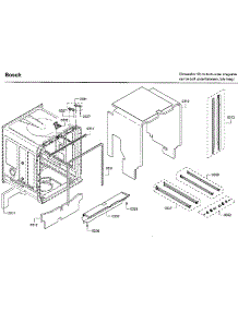 Cabinet parts for Bosch Dishwasher SHVM63W53N/01 from AppliancePartsPros.com