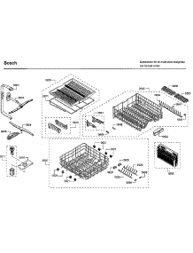Rack parts for Bosch Dishwasher SHXM63WS5N/01 from AppliancePartsPros.com