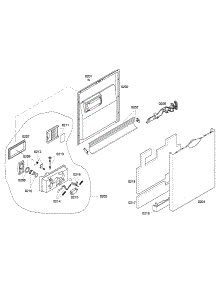 Door Assembly parts for Bosch Dishwasher SHE43F05UC/53 from AppliancePartsPros.com