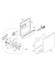 Door Assembly parts for Bosch Dishwasher SHE43F05UC/48 from AppliancePartsPros.com