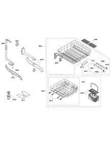 Baskets parts for Bosch Dishwasher SHE43F05UC/48 from AppliancePartsPros.com