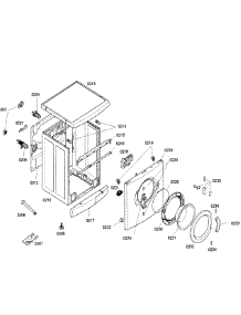 Door  /  Cabinet parts for Bosch Washer WFL2060UC/30 from AppliancePartsPros.com