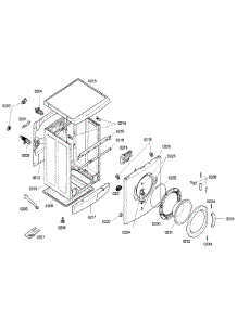 Door  /  Cabinet parts for Bosch Washer WFL2060UC/32 from AppliancePartsPros.com
