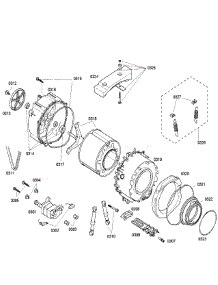Drum parts for Bosch Washer WFL2060UC/27 from AppliancePartsPros.com