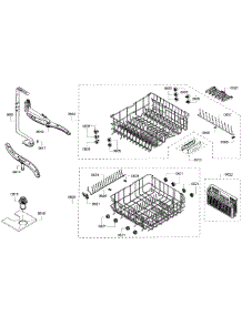 Baskets parts for Bosch Dishwasher SHX43R52UC/64 from AppliancePartsPros.com