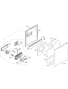 Door Assembly parts for Bosch Dishwasher SHX43R56UC/64 from AppliancePartsPros.com