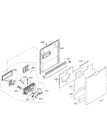 Door Assembly parts for Bosch Dishwasher SHE43R55UC/64 from AppliancePartsPros.com