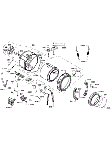 Drum Assembly parts for Bosch Washer WFMC220BUC/16 from AppliancePartsPros.com