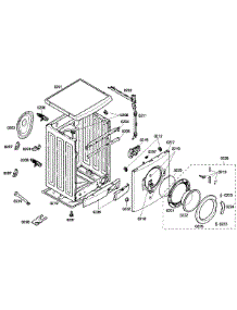 Front  /  Frame Assembly parts for Bosch Washer WAE20060UC/01 from AppliancePartsPros.com