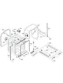 Cabinet parts for Bosch Dishwasher SHE43R52UC/64 from AppliancePartsPros.com