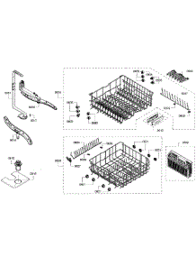 Baskets parts for Bosch Dishwasher SHE43R52UC/64 from AppliancePartsPros.com