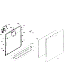 Door Assembly parts for Bosch Dishwasher SHE3AR76UC/07 from AppliancePartsPros.com