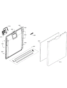 Door Assembly parts for Bosch Dishwasher SHE3AR75UC/07 from AppliancePartsPros.com