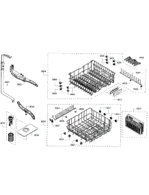 Baskets parts for Bosch Dishwasher SHE3AR75UC/07 from AppliancePartsPros.com