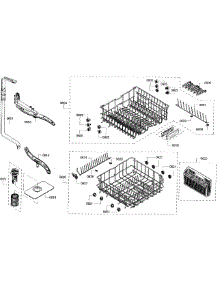 Baskets parts for Bosch Dishwasher SHE3AR72UC/06 from AppliancePartsPros.com