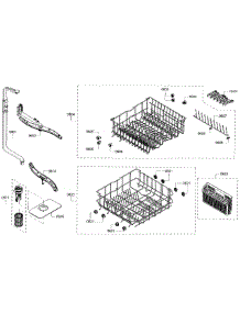 Baskets parts for Bosch Dishwasher SHE3AR55UC/06 from AppliancePartsPros.com